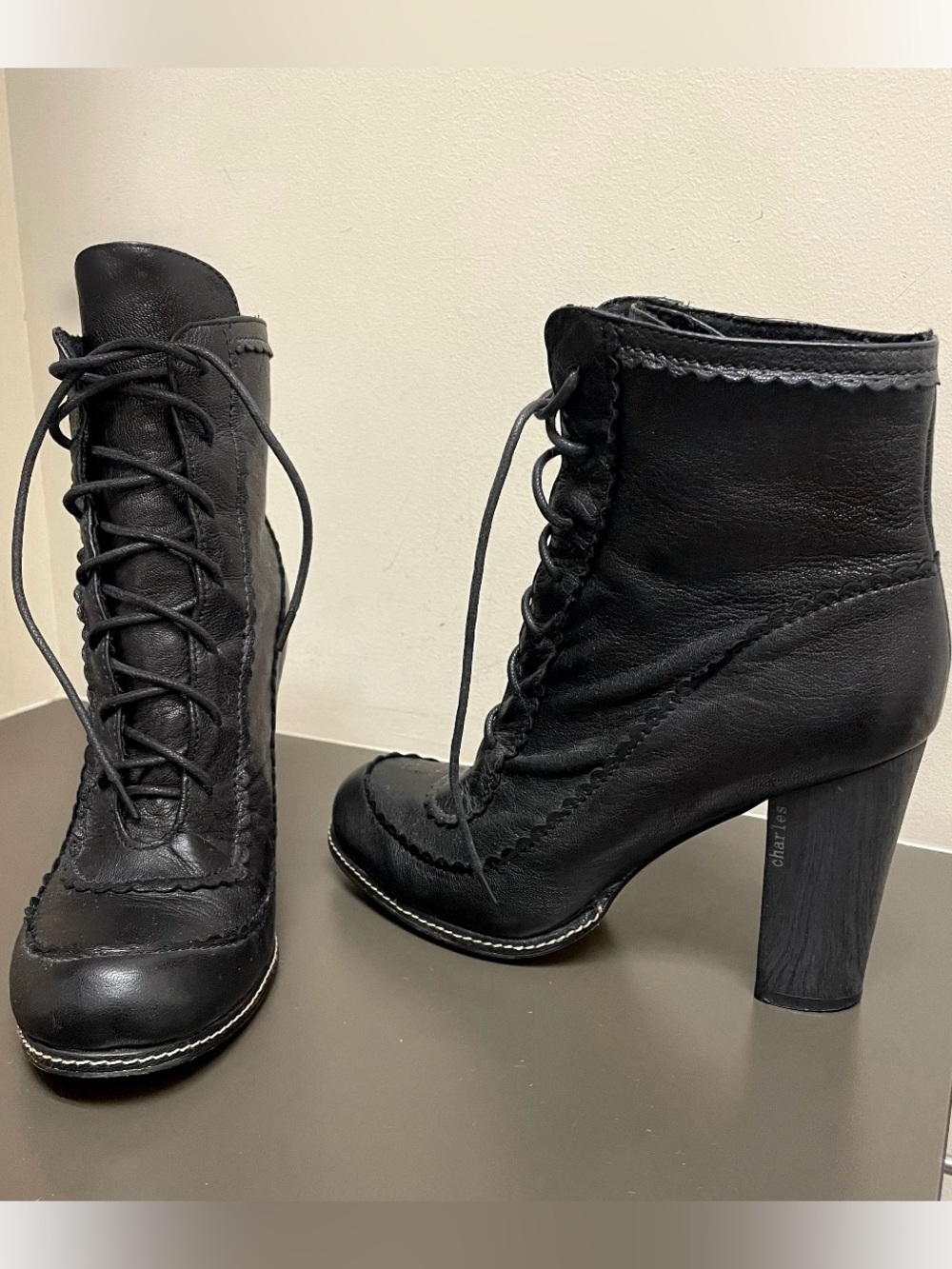 Lace Up Leather Boots